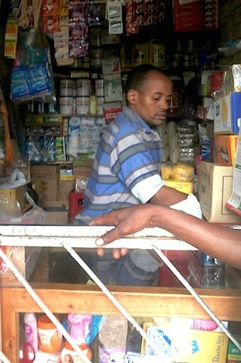Nairobi M-PESA agent in a shop Nairobi M-PESA agent in a shop