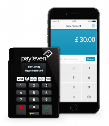 Payleven chip card reader next to iPhone Payleven chip card reader next to iPhone