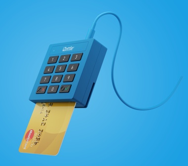 iZettle Lite reader with Mastercard inserted iZettle Lite reader with Mastercard inserted