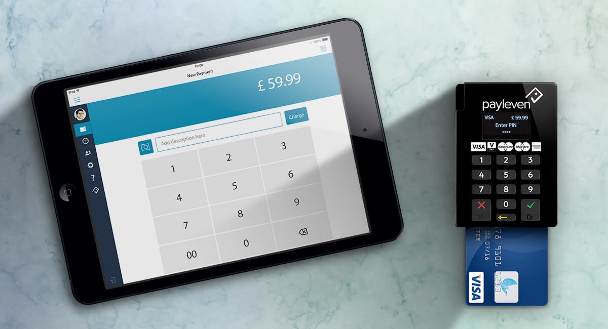 Payleven card reader with app on iPad Payleven card reader with app on iPad