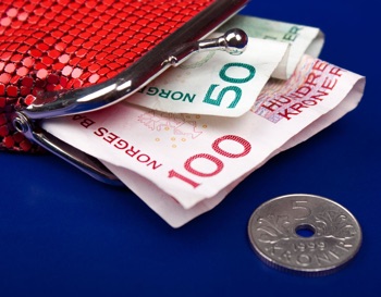 Norwegian cash in purse Norwegian cash in purse