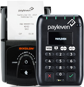 Payleven reader next to printer Payleven reader next to printer