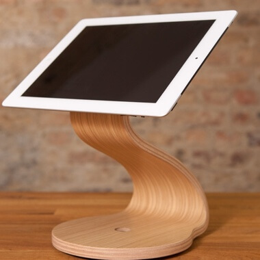 SumUp iPad stand on wooden table SumUp iPad stand on wooden table