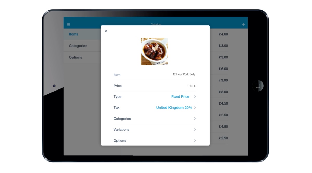 PayPal Here app single product view PayPal Here app single product view on iPad