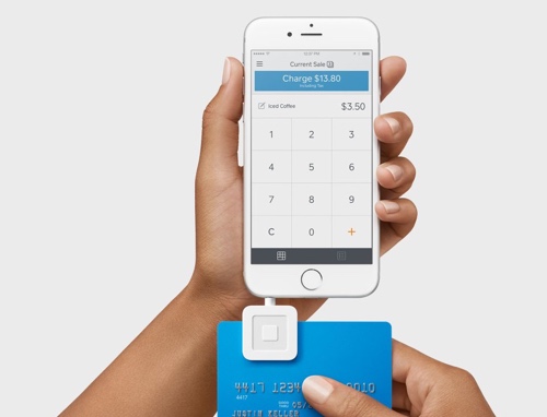 Square magstripe reader taking swipe payment Square magstripe reader taking swipe payment