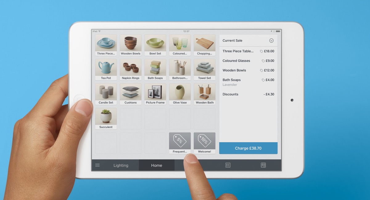 Square Point of Sale app on iPad Square Point of Sale app on iPad