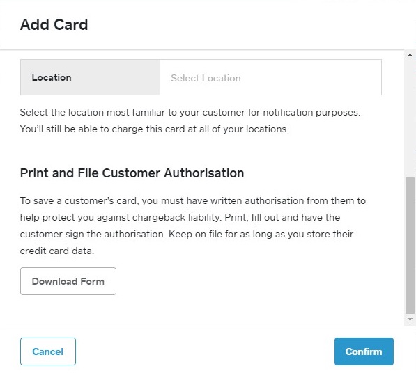 Saving a customer’s card details in Square saving card details in Square