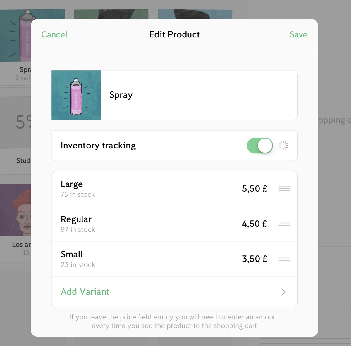 iZettle UK inventory tracking iZettle inventory tracking