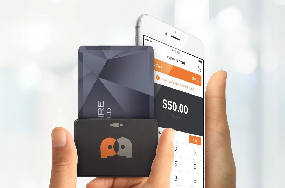 PayAnywhere 2-in-1 card reader connects wirelessly with your cell phone PayAnywhere 2-in-1 card reader