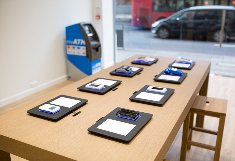 Card machine selection in myPOS London store card machine selection in myPOS London store