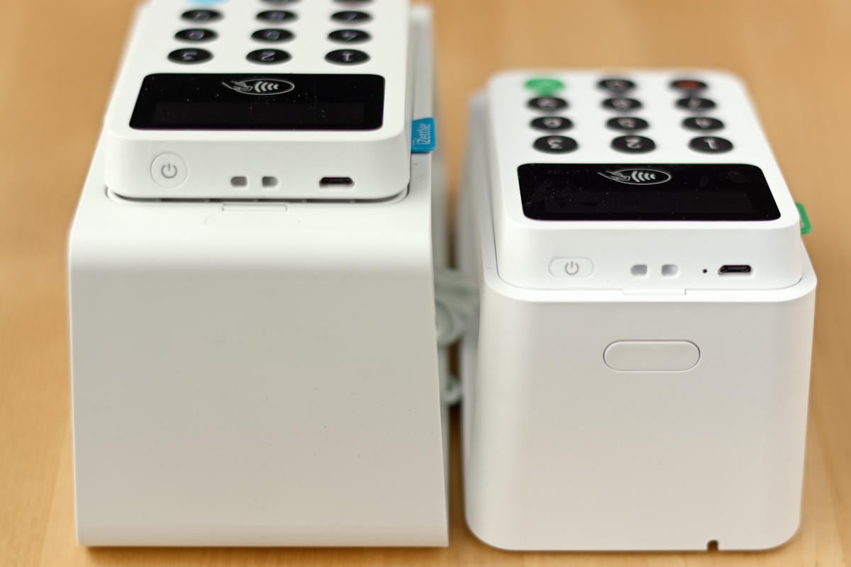 iZettle Dock 1 vs Dock 2 height iZettle Dock 1 and Dock 2 height