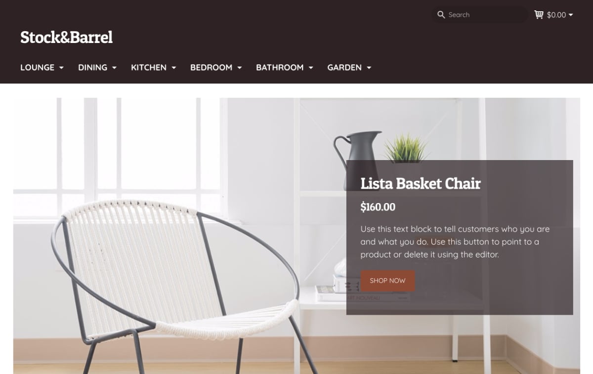 iZettle E-commerce – theme example iZettle E-commerce theme example