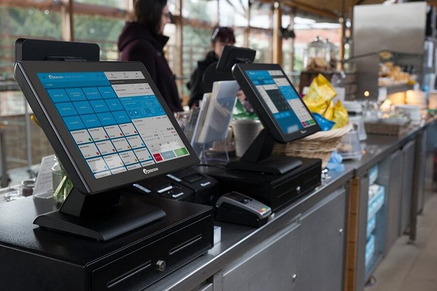 Epos Now behind a restaurant counter
