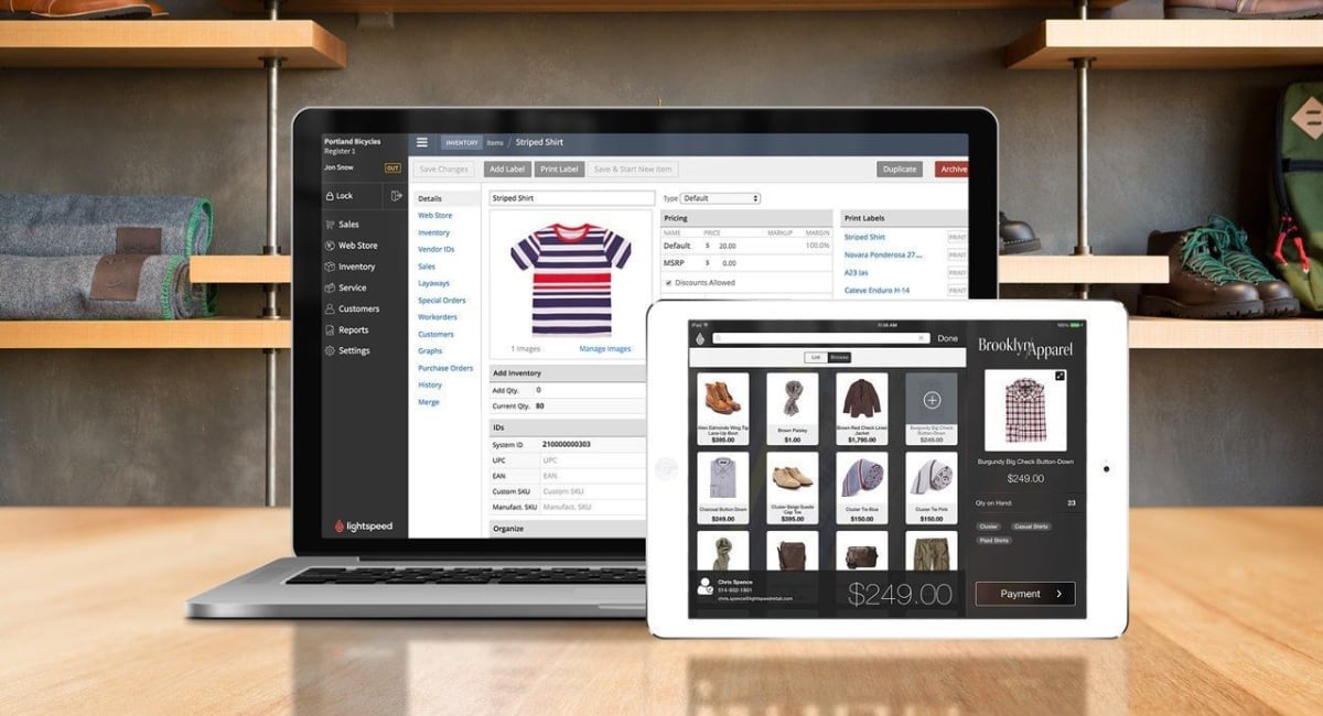 Lightspeed Retail ePOS on iPad and MacBook
