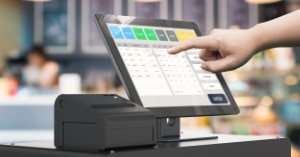 EPOS screen at a till point - small