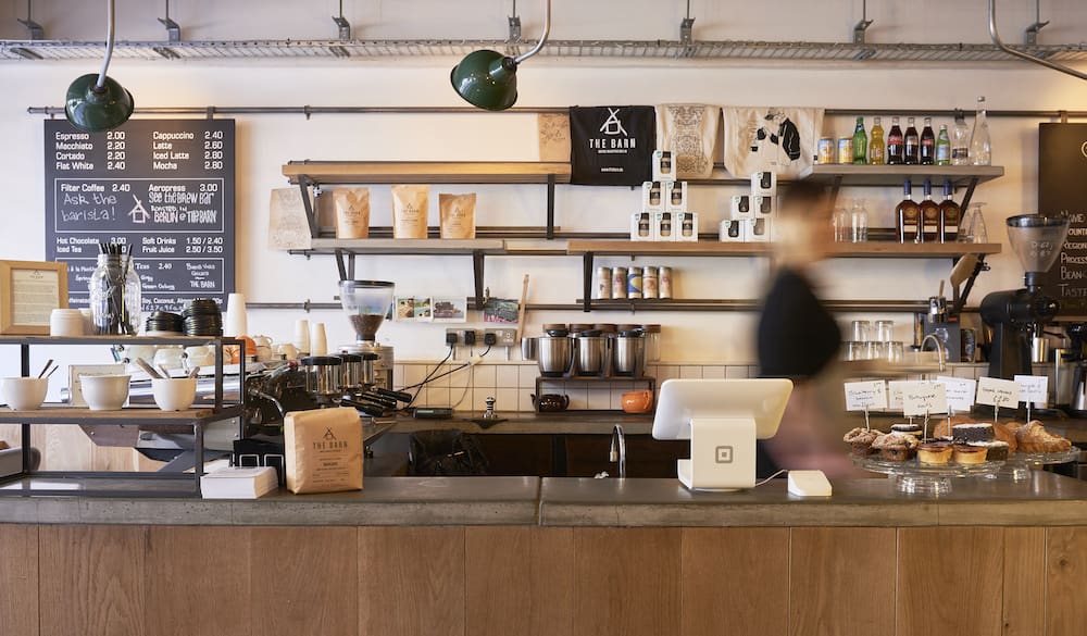 Square cafe counter Square cafe counter