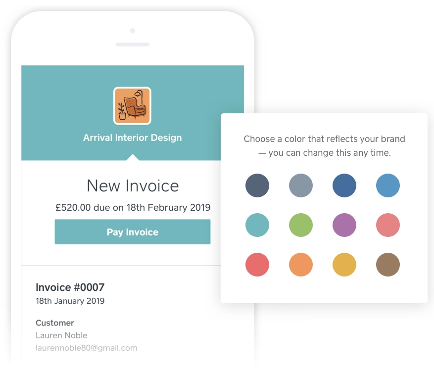 Square invoice theme colours Square invoice theme colours