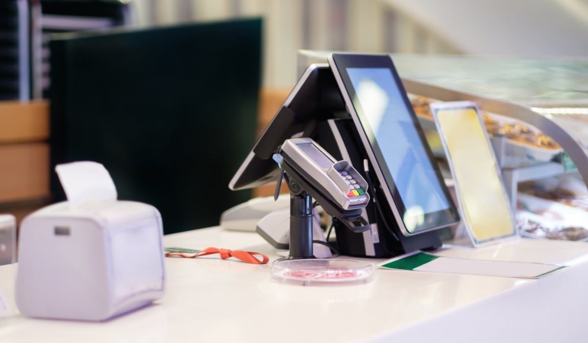 Customer-facing till display Customer-facing till display