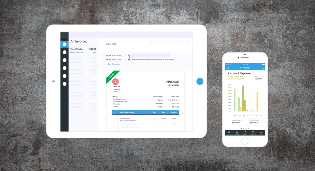 Zoho Invoice app Zoho Invoice app