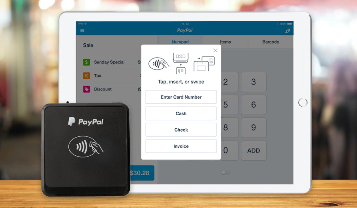 PayPal reader with iPad app