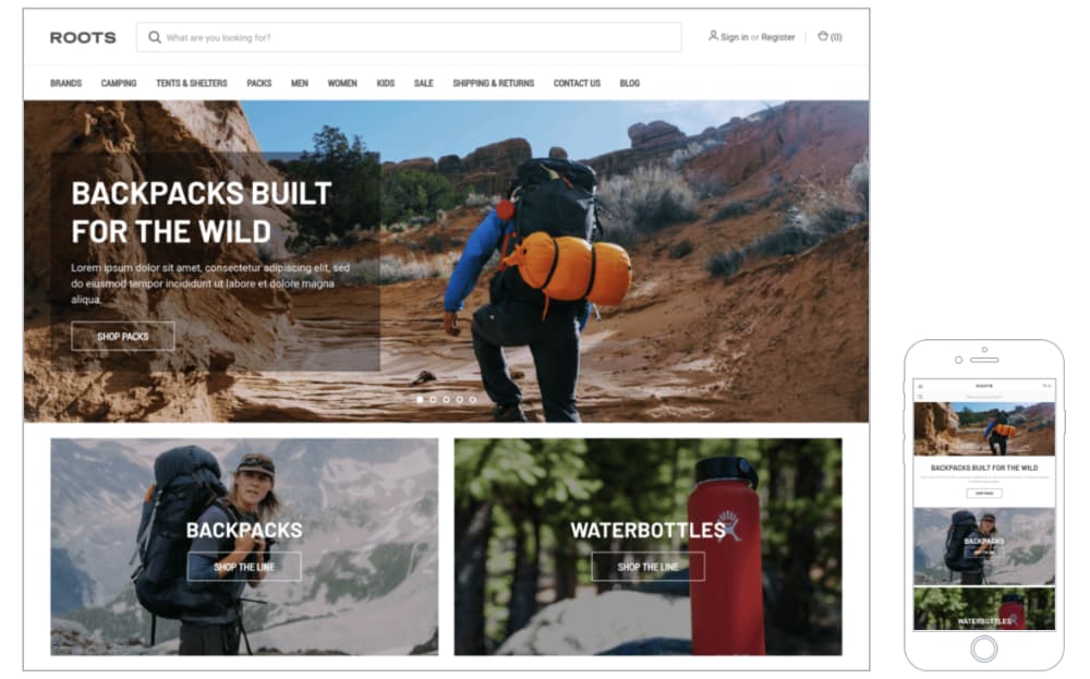 BigCommerce theme example BigCommerce theme example