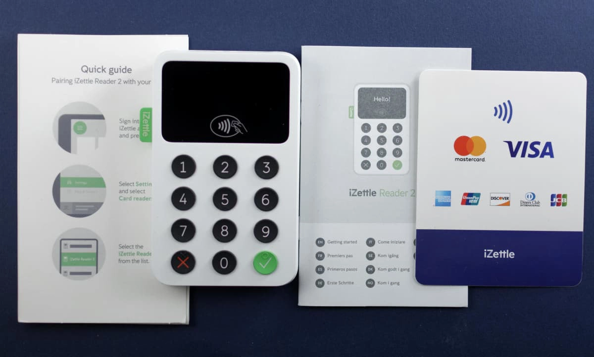iZettle card reader box contents iZettle card reader box contents