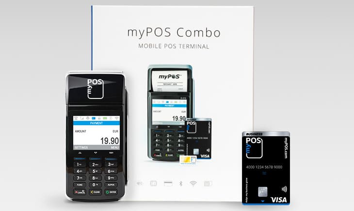myPOS Combo card terminal package myPOS Combo box contents