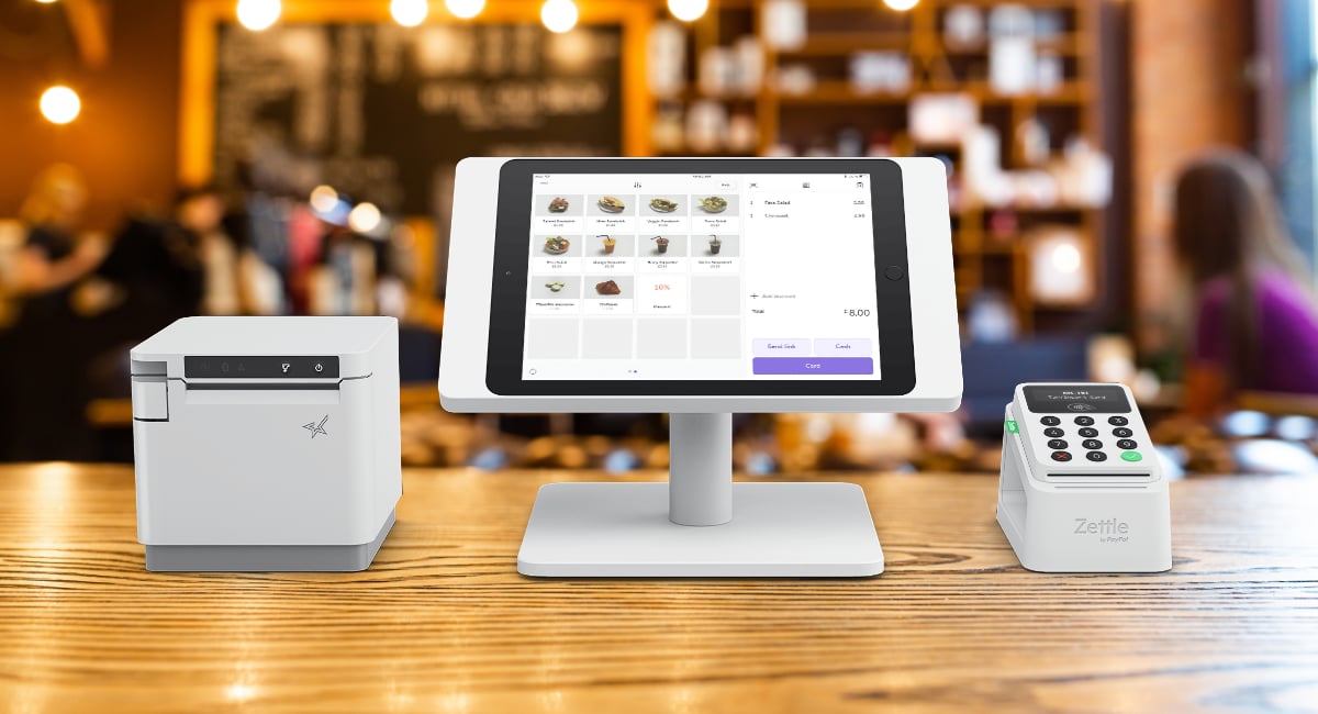 Zettle printer at a checkout