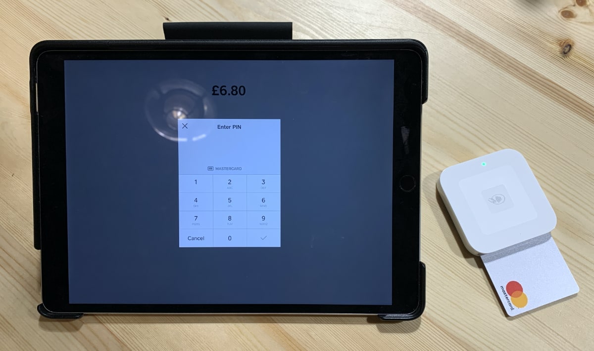 Square Reader PIN on COTS