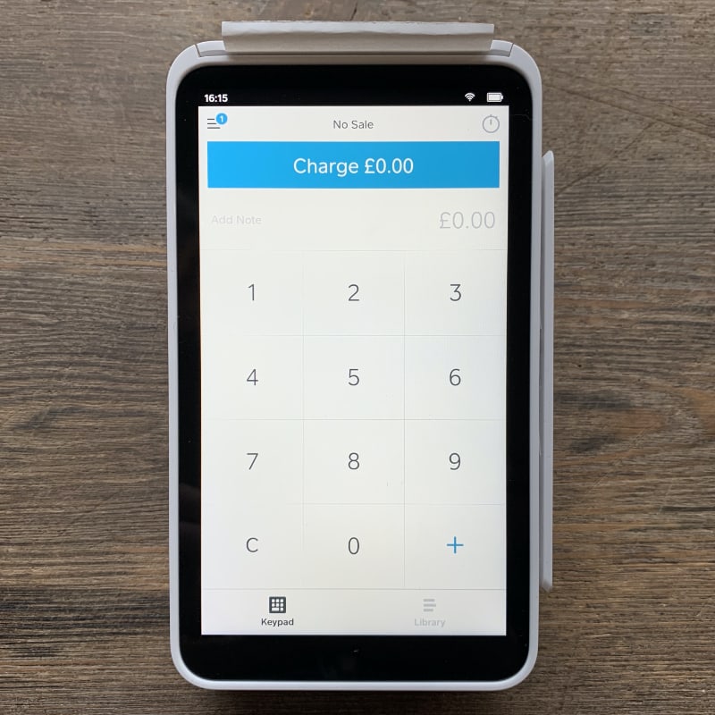 Square Terminal – ‘enter amount’ screen Square Terminal enter amount screen