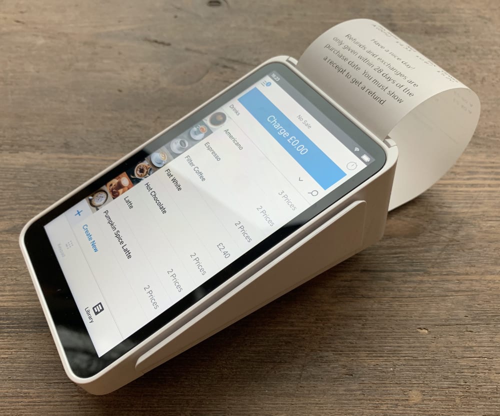 Square Terminal with printed receipt