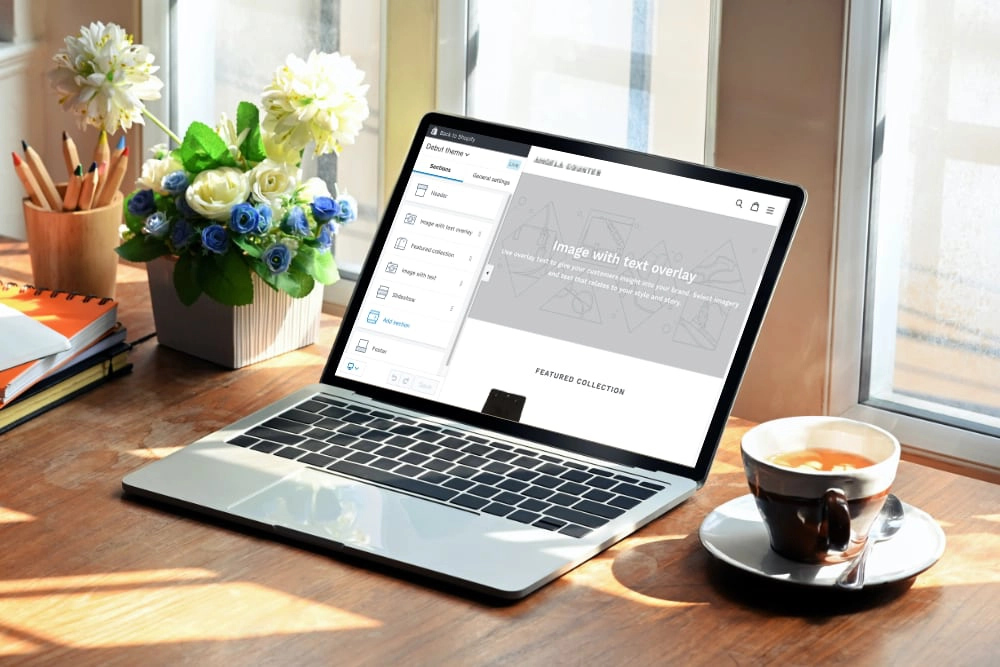Shopify store editing on laptop Shopify store editing on laptop
