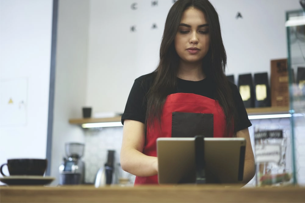 Till system on a tablet tablet POS system