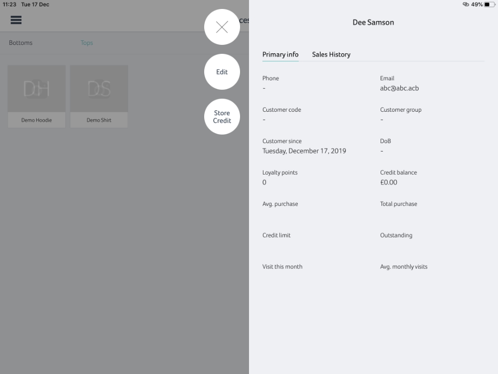 Hike POS customer profile Hike POS customer profile