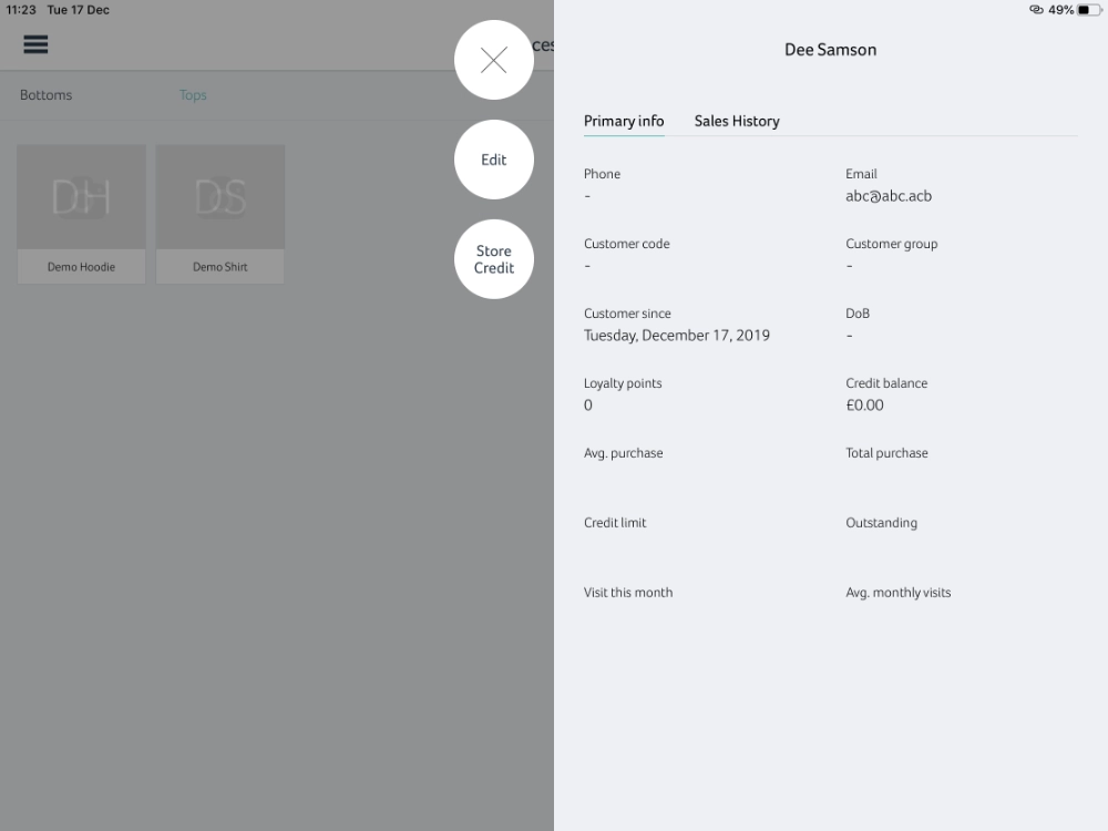 Hike POS customer profile Hike POS customer profile