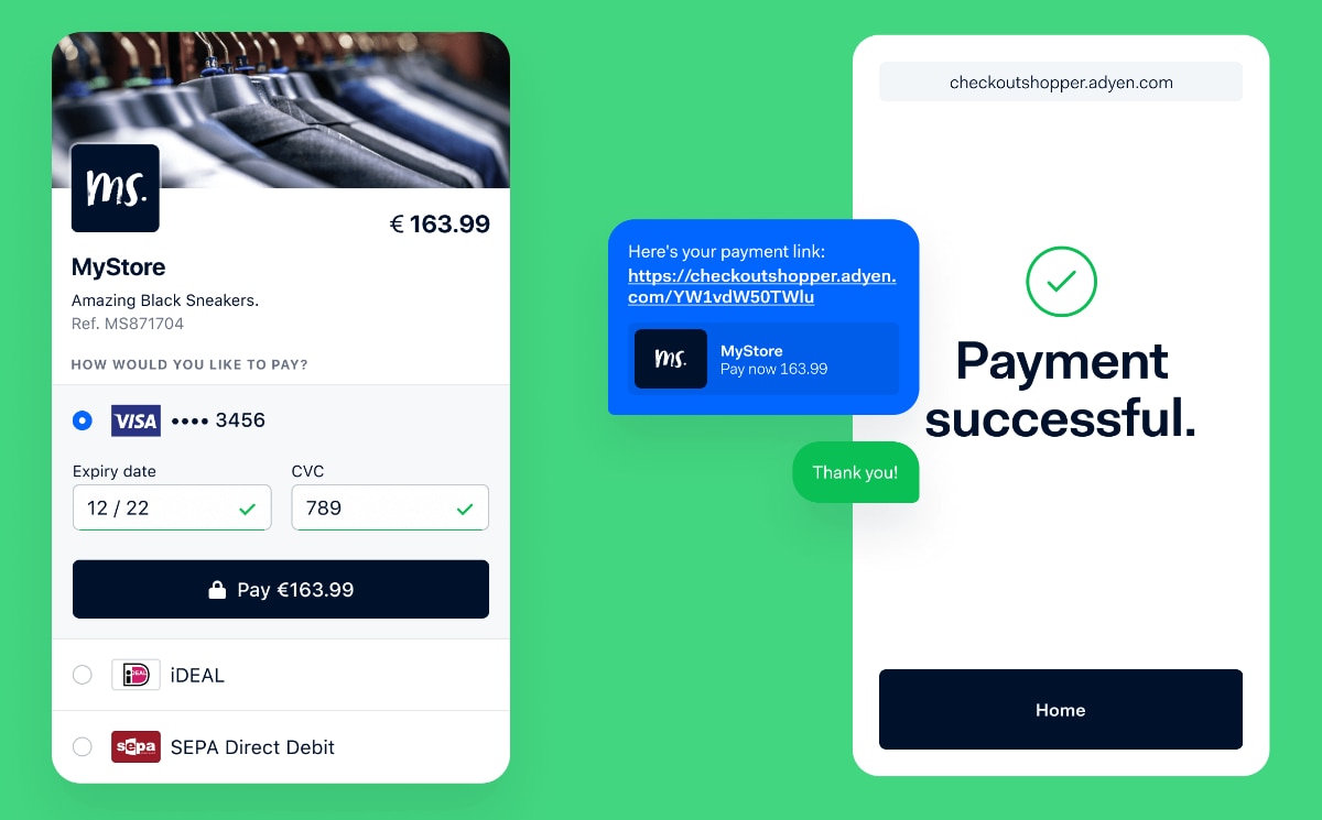 Adyen Pay by Link example Adyen Pay by Link