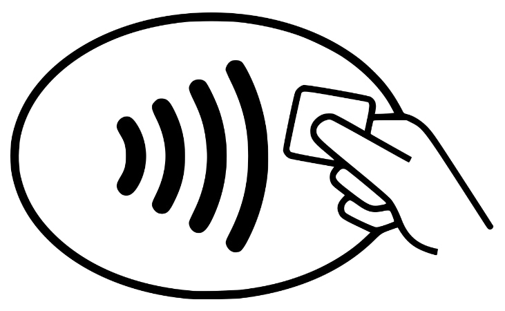 Contactless logo contactless NFC