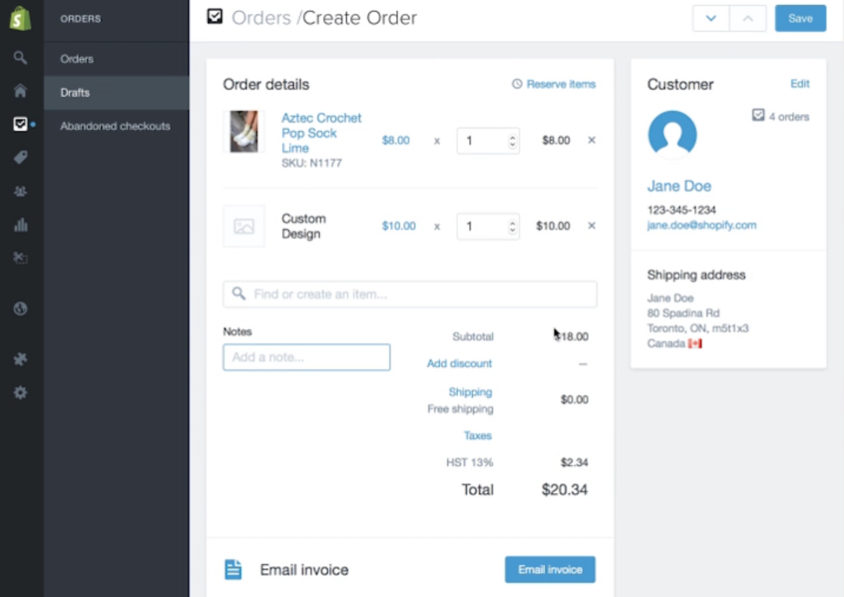 shopify invoicing shopify invoicing