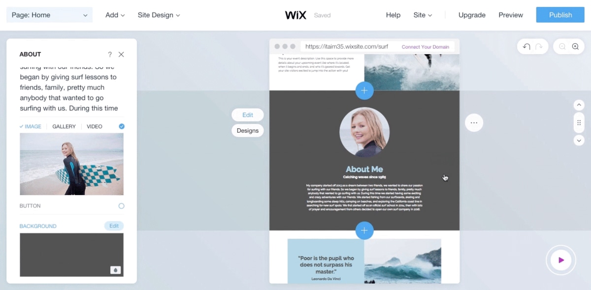 Wix ADI builder example