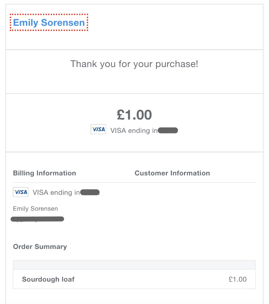 Square Online Checkout receipt Square Online Checkout receipt