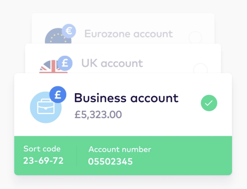 Monese account switching in app Monese account switching