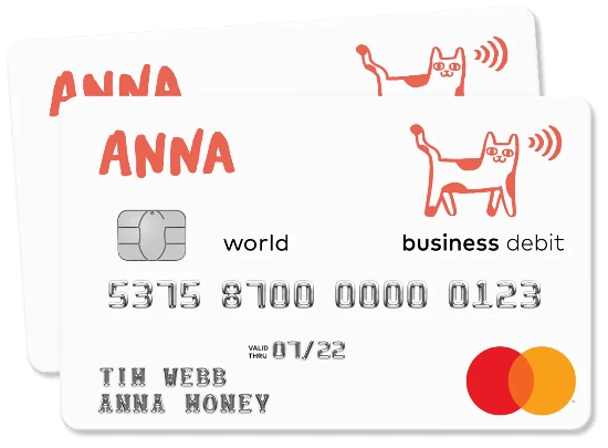 ANNA business debit card