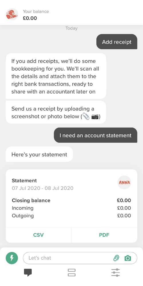 Anna Money chat in app Anna Money app chat