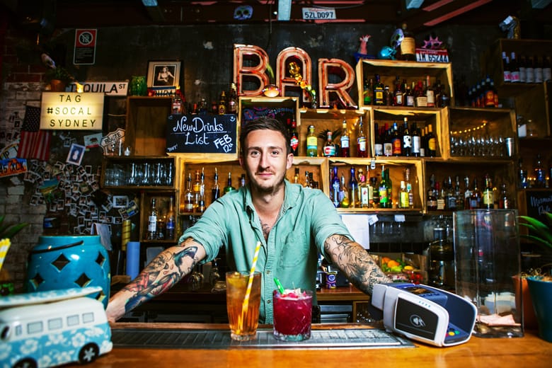 More Payments/Tyro EFTPOS in a bar More Payments/Tyro in a bar