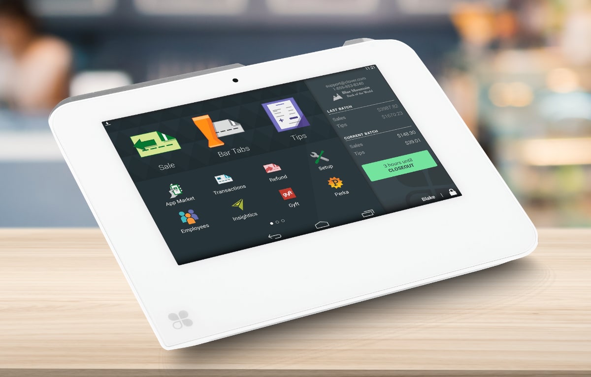 Clover Mini tablet checkout Clover Mini tablet checkout