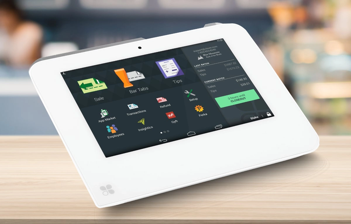 Clover Mini tablet checkout Clover Mini tablet checkout