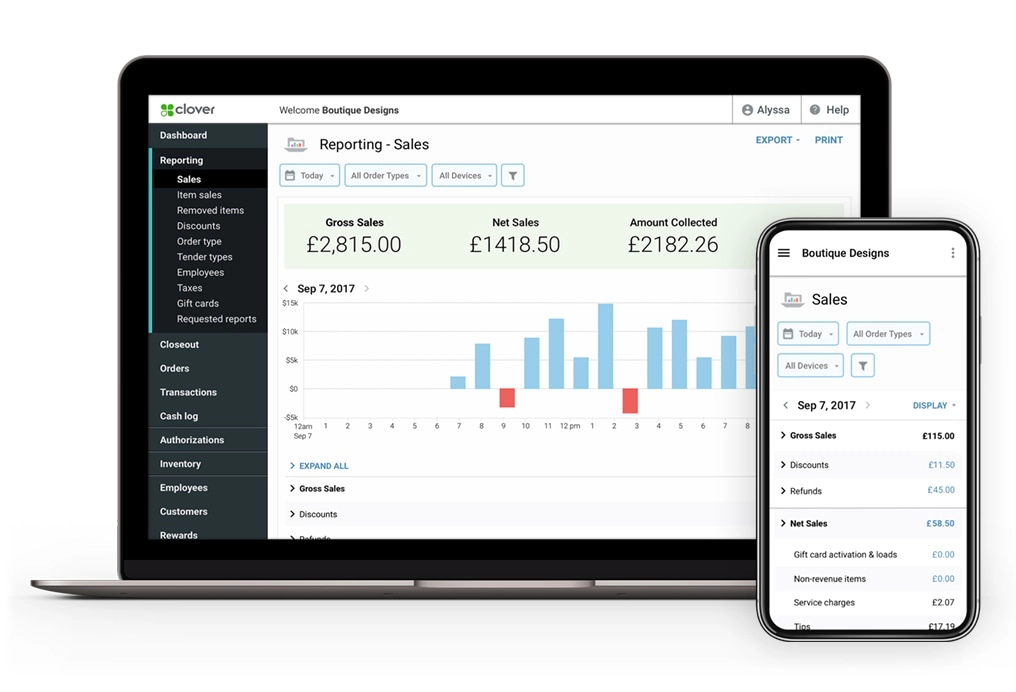 Clover POS sales reports Clover POS sales reports