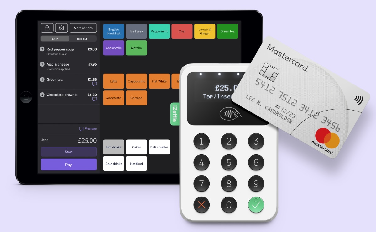 iZettle Food and Drink POS and reader iZettle Food and Drink POS
