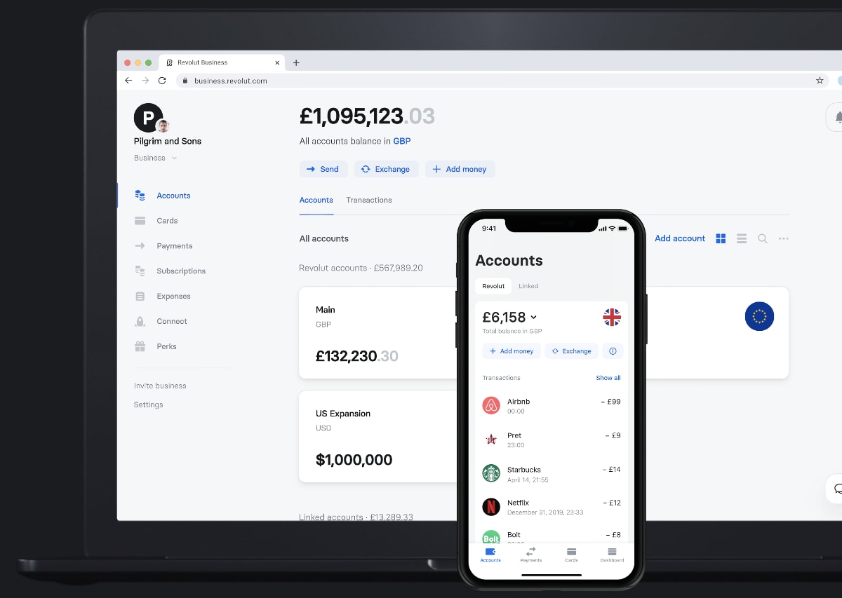 Revolut Business account – app and web