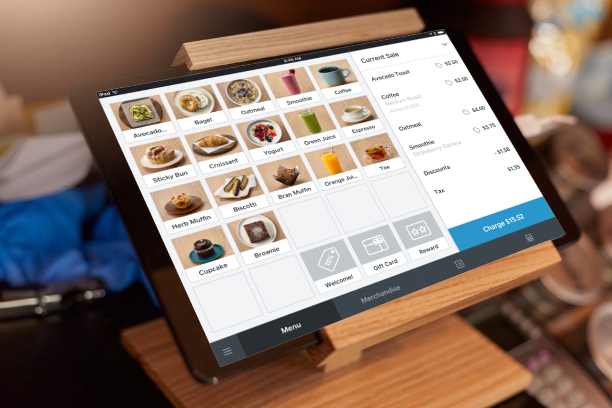 Square Point of Sale screen Square POS screen